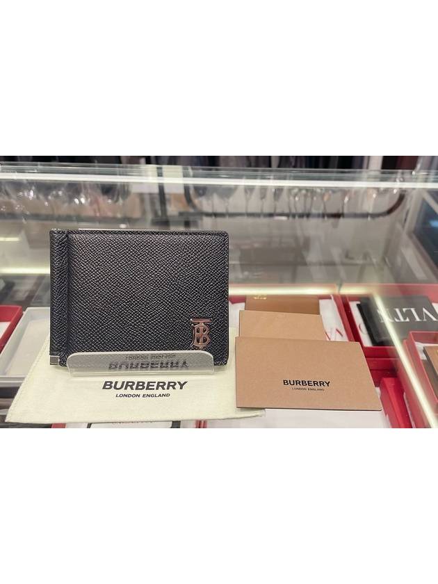 Grainy Leather TB Money Clip Wallet - BURBERRY - BALAAN 1