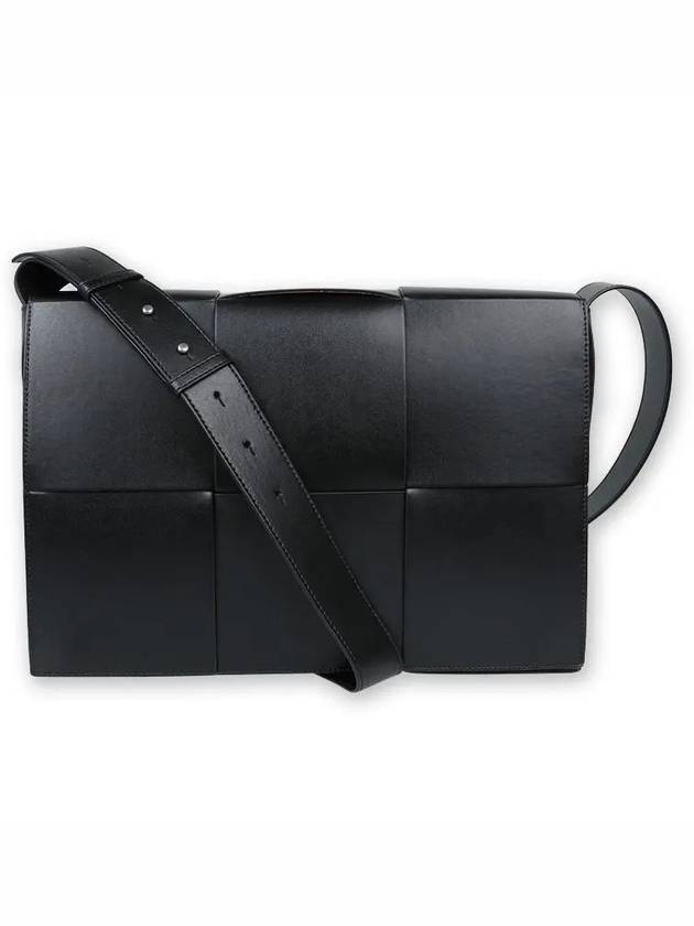 Large Intrecciato Cross Bag Black - BOTTEGA VENETA - BALAAN 3