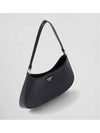 Triangular Logo Cleo Brushed Leather Shoulder Bag Black - PRADA - BALAAN 3