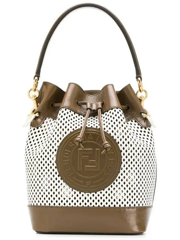 Montresor Logo Mesh Bucket Bag Brown - FENDI - BALAAN 1