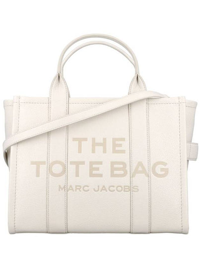 Logo Medium Leather Tote Bag Ivory - MARC JACOBS - BALAAN 2