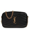 Lou Small Leather Cross Bag Black - SAINT LAURENT - BALAAN 2