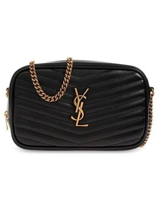 Lou Small Leather Cross Bag Black - SAINT LAURENT - BALAAN 2