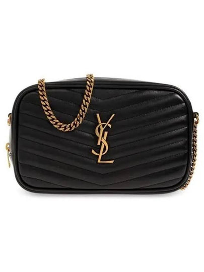 Lou Small Leather Cross Bag Black - SAINT LAURENT - BALAAN 2