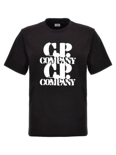 30/1 Jersey Graphic Short Sleeve T-Shirt Black - CP COMPANY - BALAAN 1