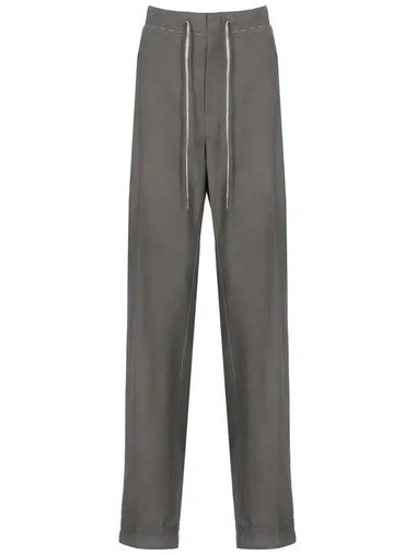 Women's Stitching Drawstring Wool Straight Pants Grey - MAISON MARGIELA - BALAAN 1