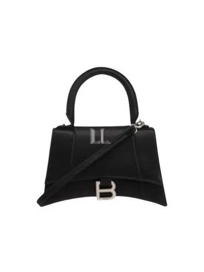 Hourglass Silver B Logo Tote Bag Black - BALENCIAGA - BALAAN 2