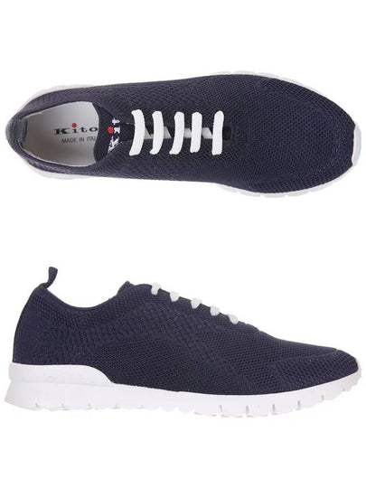 Fit Knit Low Top Sneakers Navy - KITON - BALAAN 2