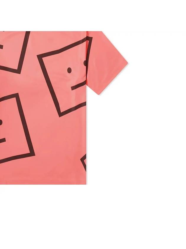 All Over Face Crew Neck Short Sleeve T-Shirt Pink - ACNE STUDIOS - BALAAN 4