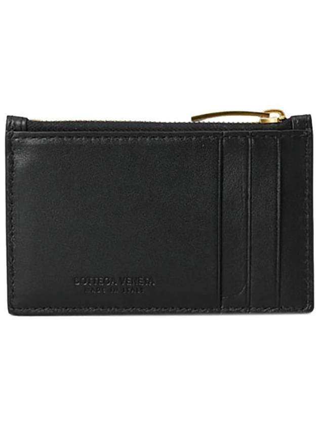 Intrecciato Zipper Card Wallet Black - BOTTEGA VENETA - BALAAN 3