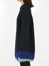 Men's Color Block Chunky Alpaca Knit Top Black - KOCHE - BALAAN 8