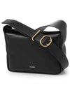 Leather Logo Print Shoulder Bag Black - JIL SANDER - BALAAN 2