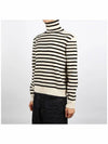 Heritage Cashmere Stripe Turtleneck White - CELINE - BALAAN 3