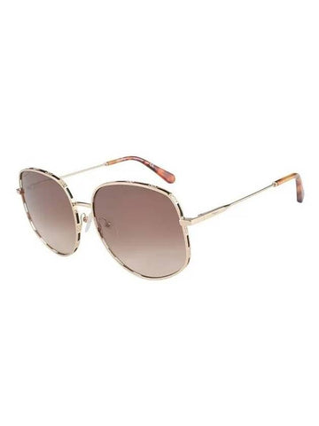 Eyewear Irregular Metal Sunglasses Brown - SALVATORE FERRAGAMO - BALAAN 1