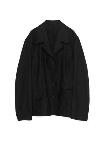 Sweep Draping Canvas Jacket Black - OUR LEGACY - BALAAN 1