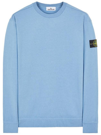 Men's Wappen Patch Crew Neck Sweatshirt Pastel Blue - STONE ISLAND - BALAAN 2