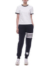 Women's Engineer 4 Bar Cotton Loopback Knit Track Pants Navy - THOM BROWNE - BALAAN 4