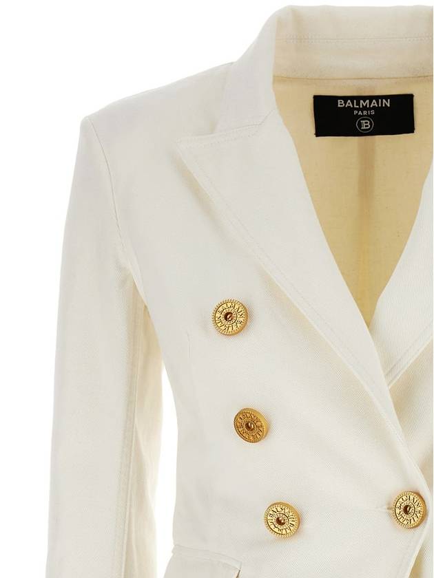 Balmain Double-Breasted Denim Blazer - BALMAIN - BALAAN 3