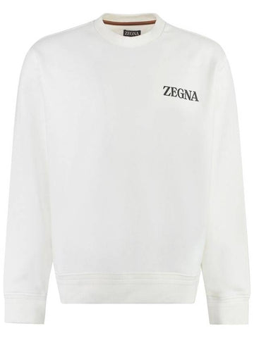 Zegna Cotton Crew-Neck Sweatshirt - ERMENEGILDO ZEGNA - BALAAN 1