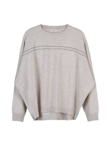 Women's Cashmere Knit Top Beige - BRUNELLO CUCINELLI - BALAAN 1