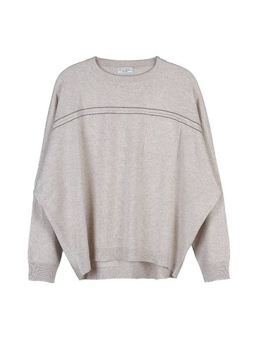 WoMen's Cashmere Knit Top Beige - BRUNELLO CUCINELLI - BALAAN 1