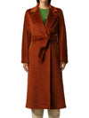 GENARCA Alpaca Wool Coat Terracotta 60162513 - MAX MARA - BALAAN 4