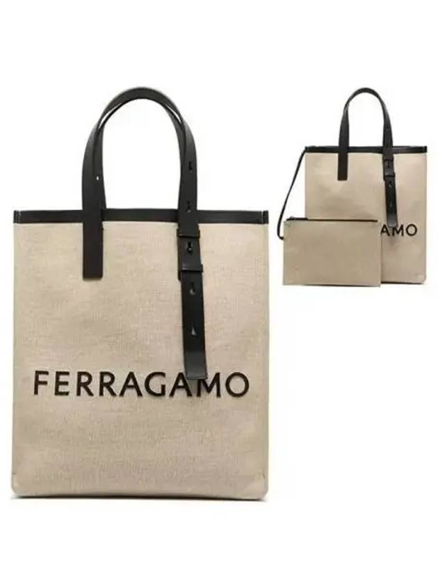 Signature Tote Bag Natural - SALVATORE FERRAGAMO - BALAAN 2