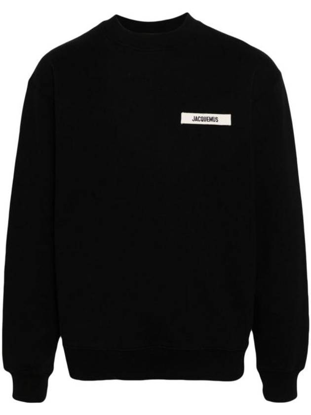 Le Gros Grain Logo Sweatshirt Black - JACQUEMUS - BALAAN 2