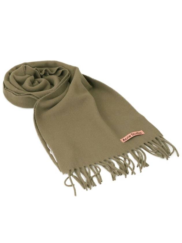 Wool Fringe Muffler Khaki Green - ACNE STUDIOS - BALAAN 2