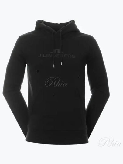 Alpha Logo Print Hoodie Black - J.LINDEBERG - BALAAN 2