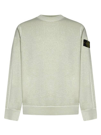 Logo Patch Crew Neck Sweatshirt Pistacchio - STONE ISLAND - BALAAN 2