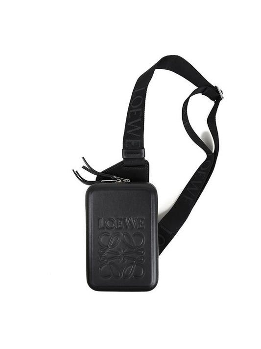 Molded Smooth Calfskin Sling Bag Black - LOEWE - BALAAN 2