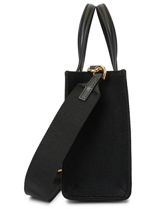 Mini G-Tote Shopping Bag In Canvas Black - GIVENCHY - BALAAN 4