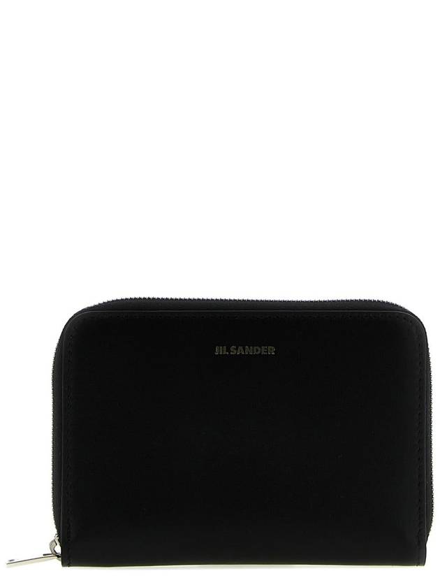 Logo Zip Around Half Wallet Black - JIL SANDER - BALAAN 2