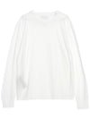 Embroidered Logo Lyocell Cotton Blend Jersey Long Sleeve T-Shirt White - TOM FORD - BALAAN 3