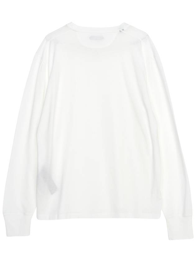 Embroidered Logo Lyocell Cotton Blend Jersey Long Sleeve T-Shirt White - TOM FORD - BALAAN 3