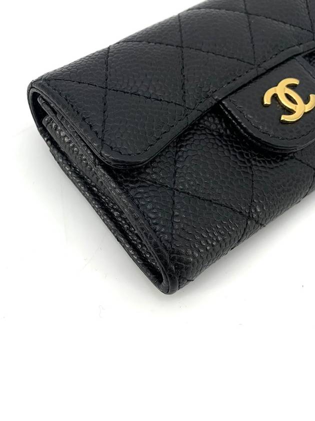 Classic caviar card wallet gold plated - CHANEL - BALAAN 4