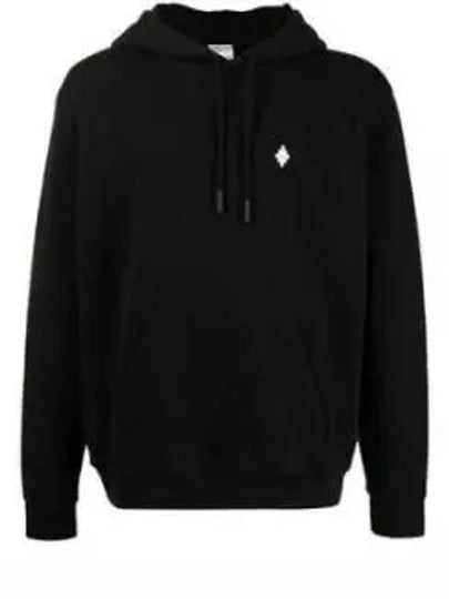 Logo Print Cross Regular Hoodie Black - MARCELO BURLON - BALAAN 2