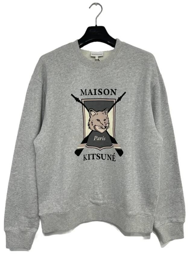 College Fox Print Sweatshirt Light Grey - MAISON KITSUNE - BALAAN 3