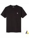 Zebra Logo Crew Neck Cotton Short Sleeve T-Shirt Black - PAUL SMITH - BALAAN 2