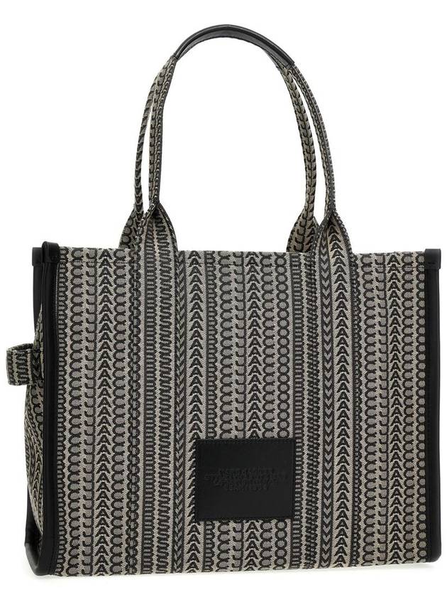 The Monogram Large Tote Bag Black Beige - MARC JACOBS - BALAAN 4