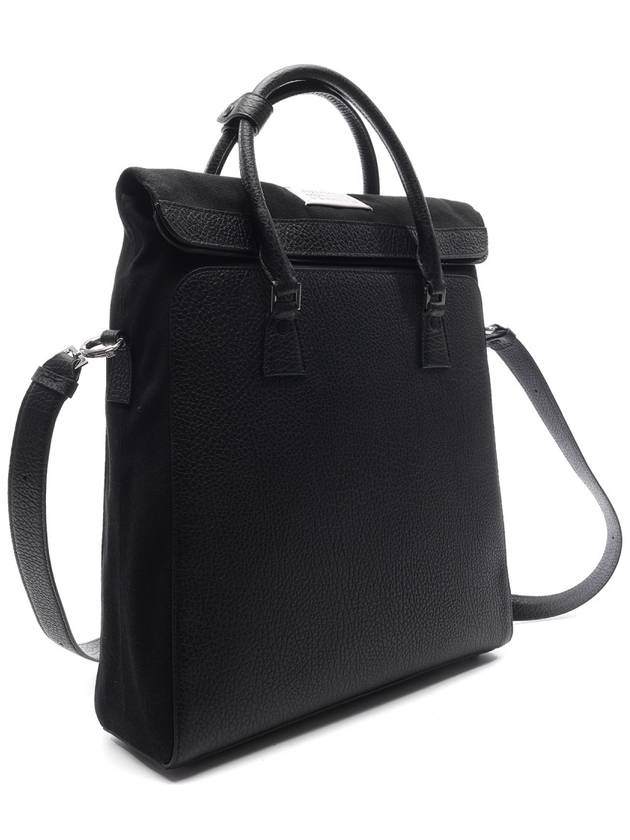 5AC Daily Vertical Leather Backpack Black - MAISON MARGIELA - BALAAN 4