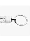 Intrecciato Leather Key Holder White - BOTTEGA VENETA - BALAAN 6