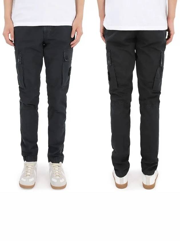 Wappen Patch Old Treatment Slim Fit Cargo Straight Pants Charcoal - STONE ISLAND - BALAAN 2