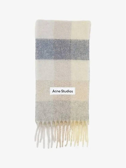 Check Mohair Muffler Vanilla Beige Lavender - ACNE STUDIOS - BALAAN 2