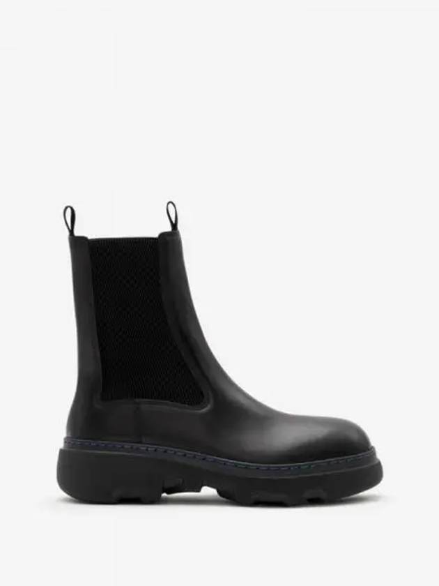 Creeper Leather Chelsea Boots Black - BURBERRY - BALAAN 2