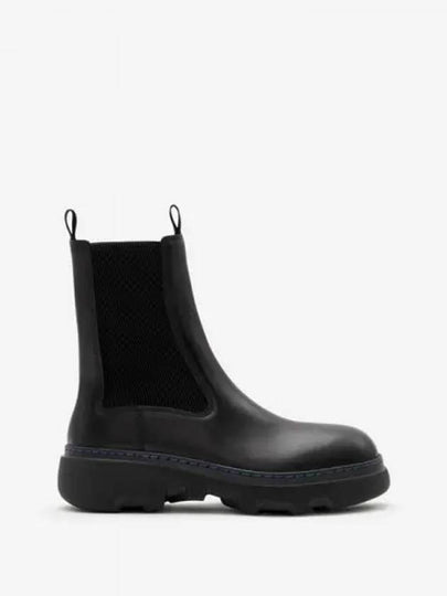 Leather Chelsea Boots Black - BURBERRY - BALAAN 2