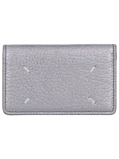 Stitch Fold Card Holder Metallic Gray Wallet - MAISON MARGIELA - BALAAN 1