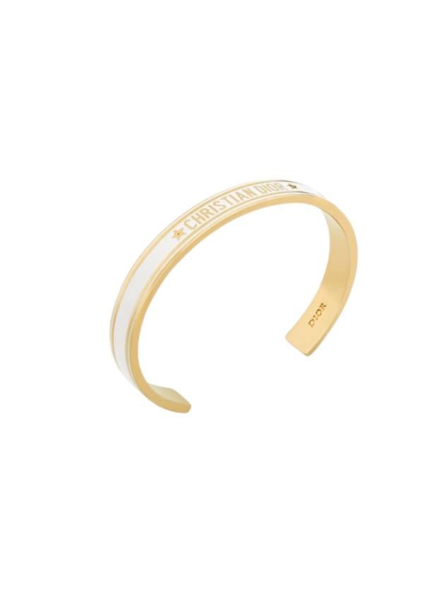 Cord Bangle Bracelet Gold White - DIOR - BALAAN 1