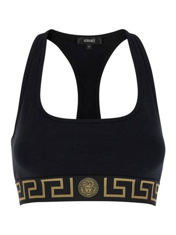 Greca Border Bra Black - VERSACE - BALAAN 1